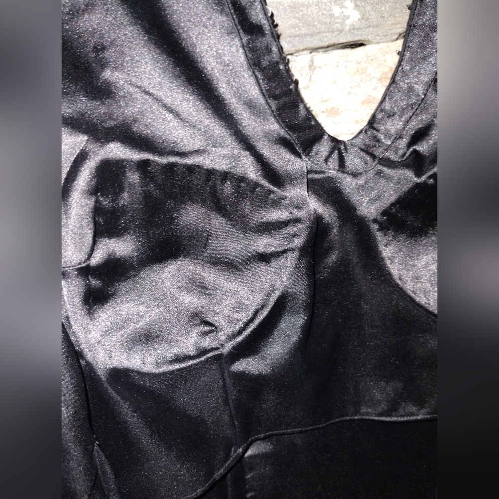 Shail K sexy sequin black long sleeve dress, lots of bling, size 2 - Picture 3 of 9